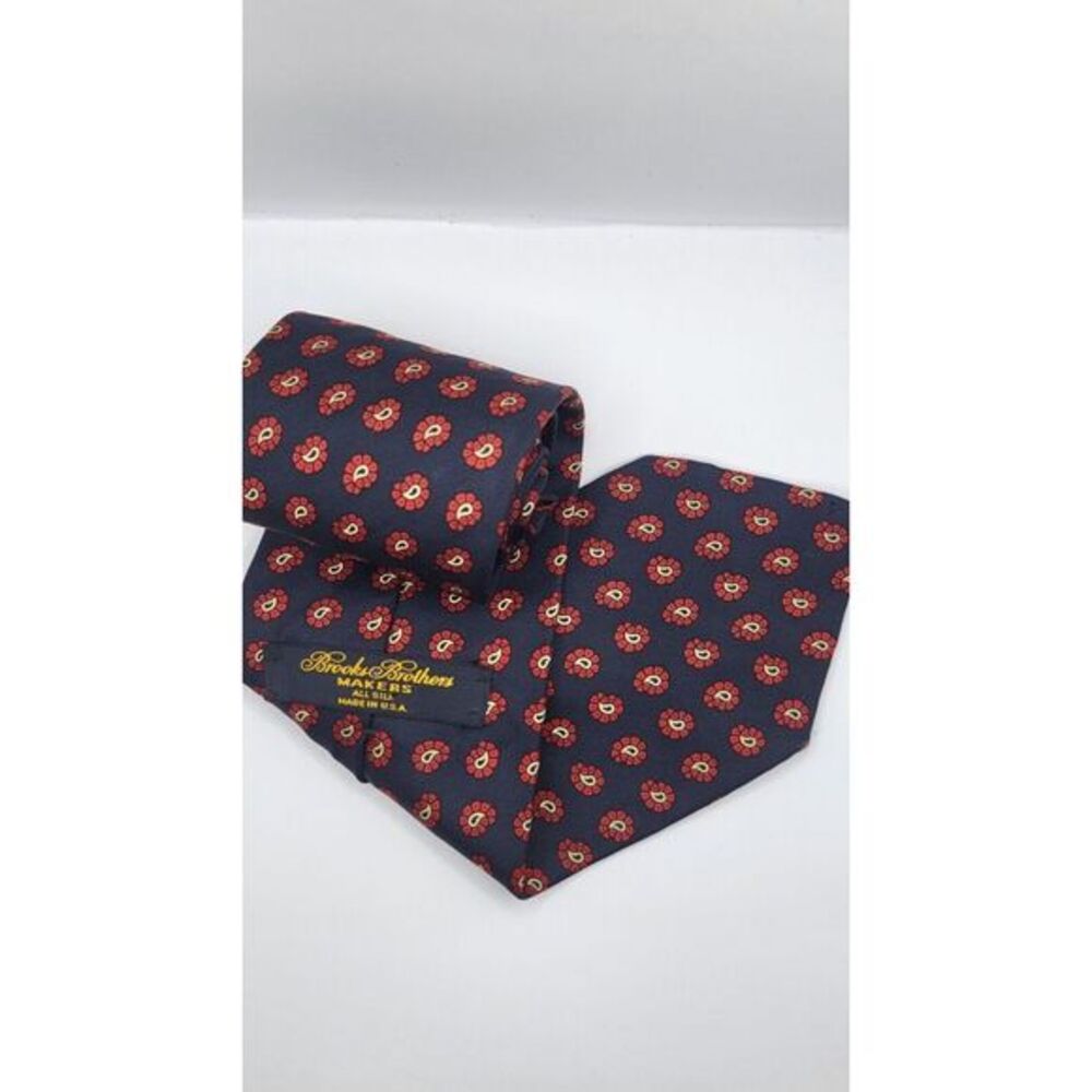 Brooks Brothers Makers All Silk Made In U.S.A. Mens Tie